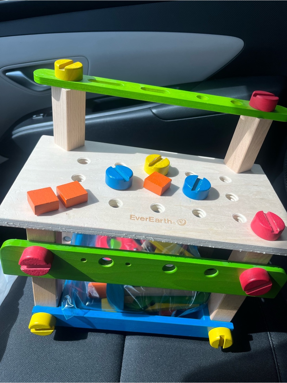 EverEarth Wood Sensory Toddler Kids Workbench with Tools Toy
